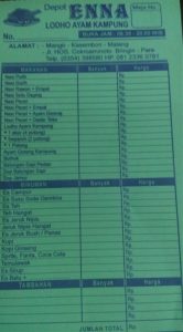 Depot Enna Spesialis Ayam Lodho di Kasembon Kabupaten Malang