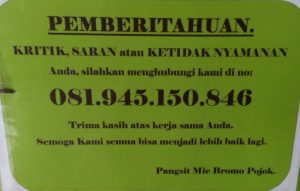 Depot Pangsit Mie Bromo Pojok Kota Malang