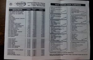 Daftar Harga Ayam Yogyakarta Malang