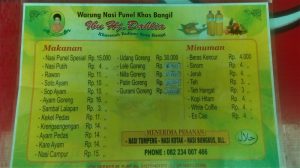 harga nasi punel bangil Hj. Dahlia