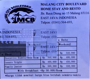 Harga Malang City Boulevard Homestay