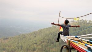 Rumah Honai di Kampung Papua di Gunung Banyak