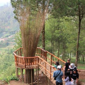 Rumah Honai di Kampung Papua di Gunung Banyak
