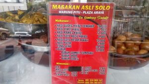 Makan Masakan Asli Solo di Warung Pitu Plaza Araya Malang