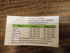 Shinta Guest House di Pusat Kota Malang